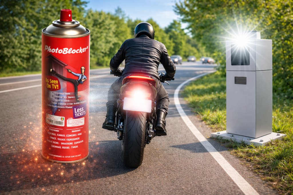 License plate spray PhotoBlocker Spray License Plate Cover